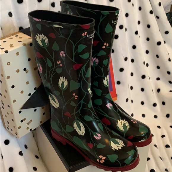 NEW! Kate Spade New York Renata Tall Rain Boots - Picture 3 of 10
